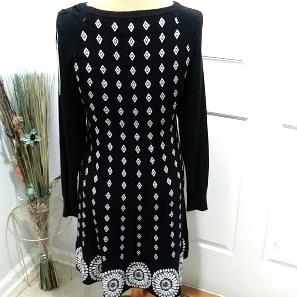 M&V Knitted Wool Blend Long Sleeve Sweater Dress - Picture 5 of 5